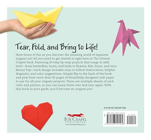 The Ultimate Origami Book: 20 Projects and 90+ Pages of Super Cool Craft Paper (Fox Chapel Publishing) Step-by-Step Instructions for Fish, Flowers, Boats, Butterflies, Birds, Mount Fuji, and More - Image 2