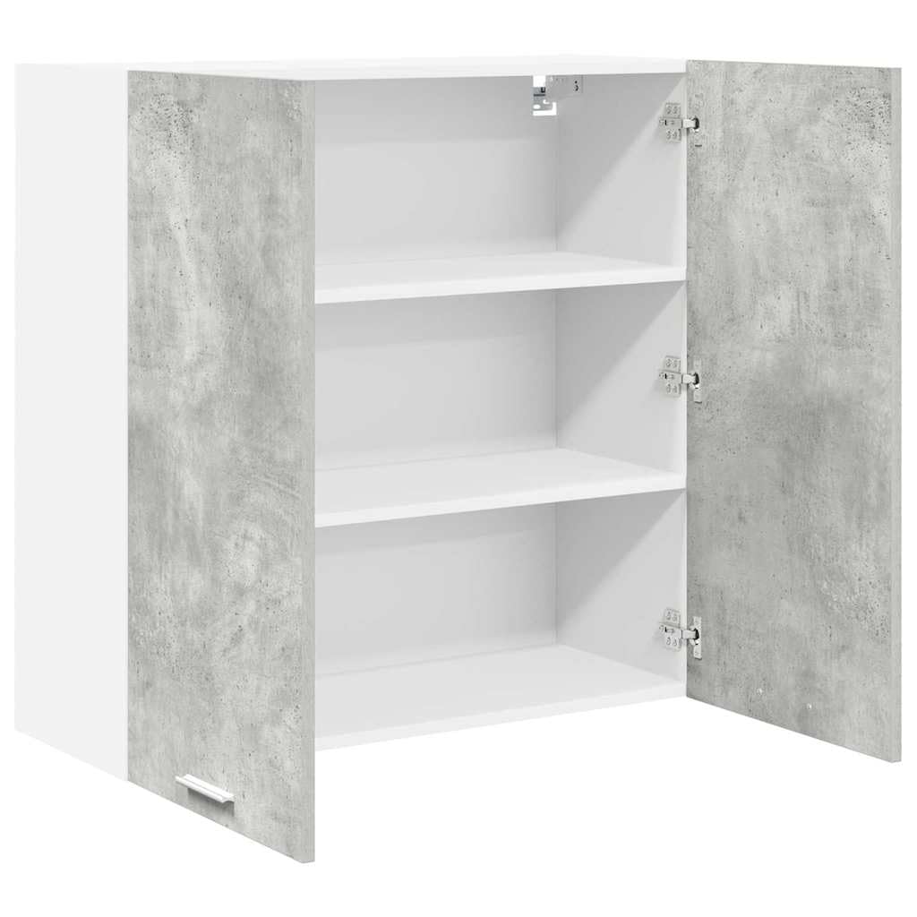 Armadietto pensile con anta grigio cemento, 80 x 31 x 80 cm, in legno, robusto mobile da cucina per riporre oggetti, mobili da cucina durevoli