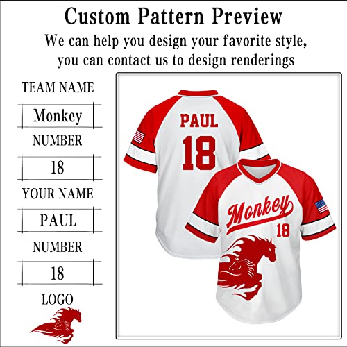 Custom Baseball Jersey Unisex Adults Sports Uniform T-Shirts Printed Personalized Name Number For Men Women Youth #TOP2