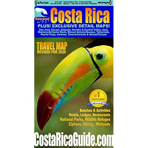 Waterproof Travel Map Of Costa Rica Cover