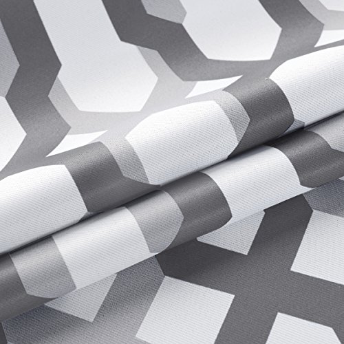 Driftaway Mason Thermal Blackout Grommet Window Curtains Geometric Trellis Pattern 2 Panels Each 52 Inch By 96 Inch Gray #TOP2