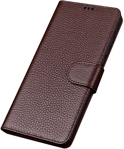 Étui portefeuille iPhone SE 2022 marron protection rabat aimanté porte-carte