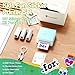 Phomemo Mini Sticker Printer, Mini Printer Sticker Maker Machine M02, Print Pods Pocket Machine for DIY, Study Notes, Diaries, Thermal Small Portable Maker with AI APP for Home/Office/School, Cyan