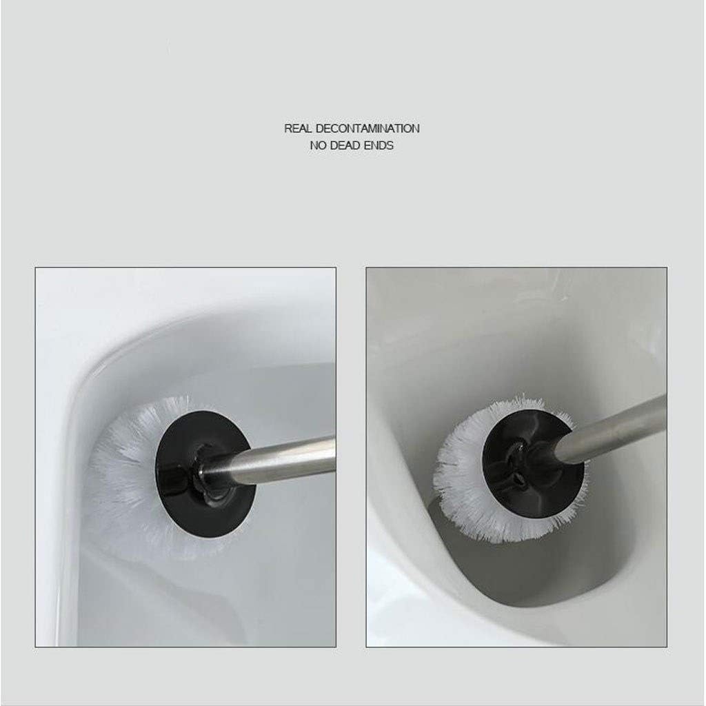 Toilet Brush and Holder Set Toilet Brush Holders Porcelain/Stainless Steel Toilet Brush Colorful Toilet Brush Bathroom Accesories Toilet Brush Set Toilet Bowl Brush for Bathroom (Color : C) (A) image 4