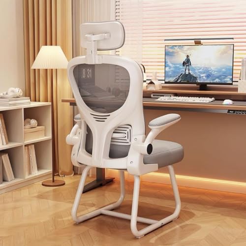 Gaming Chair Home Office Desk Chair with ArmrestHeadrestErgonomic Mid-Back Mesh Office Chair for Home Bedroom Study Work(A)