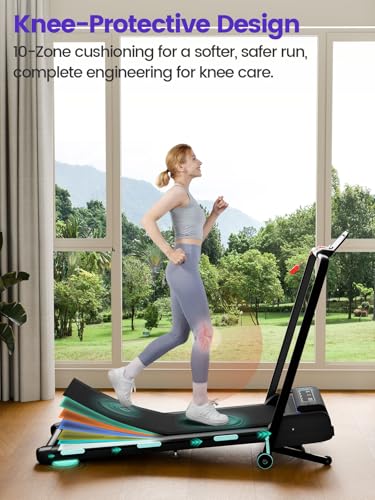 Image of Jackfield Walking Pad Treadmill with 12% Auto Incline, 3.5 HP Portable Running Machine with Triple Shock Absorptiojn, 450 lbs Capacity Under Desk Treadmill for Home Office