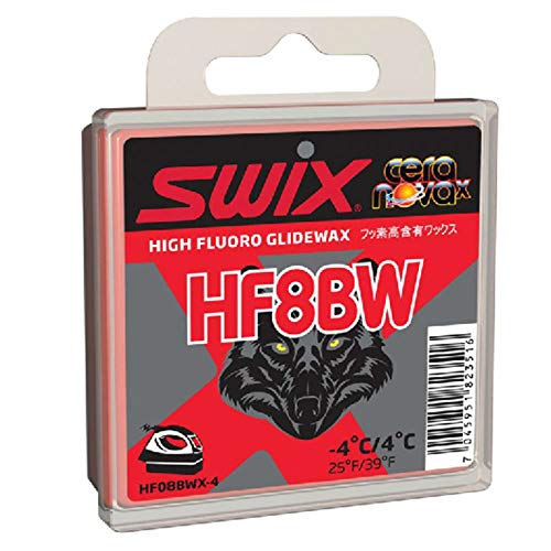 Swix HF08BWX-4 Cera Nova X High Fluoro Wax with BW Additive, Red, 40gm