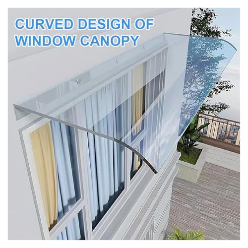 Toldo para ventana impermeable transparente contra lluvia y sol estable 4