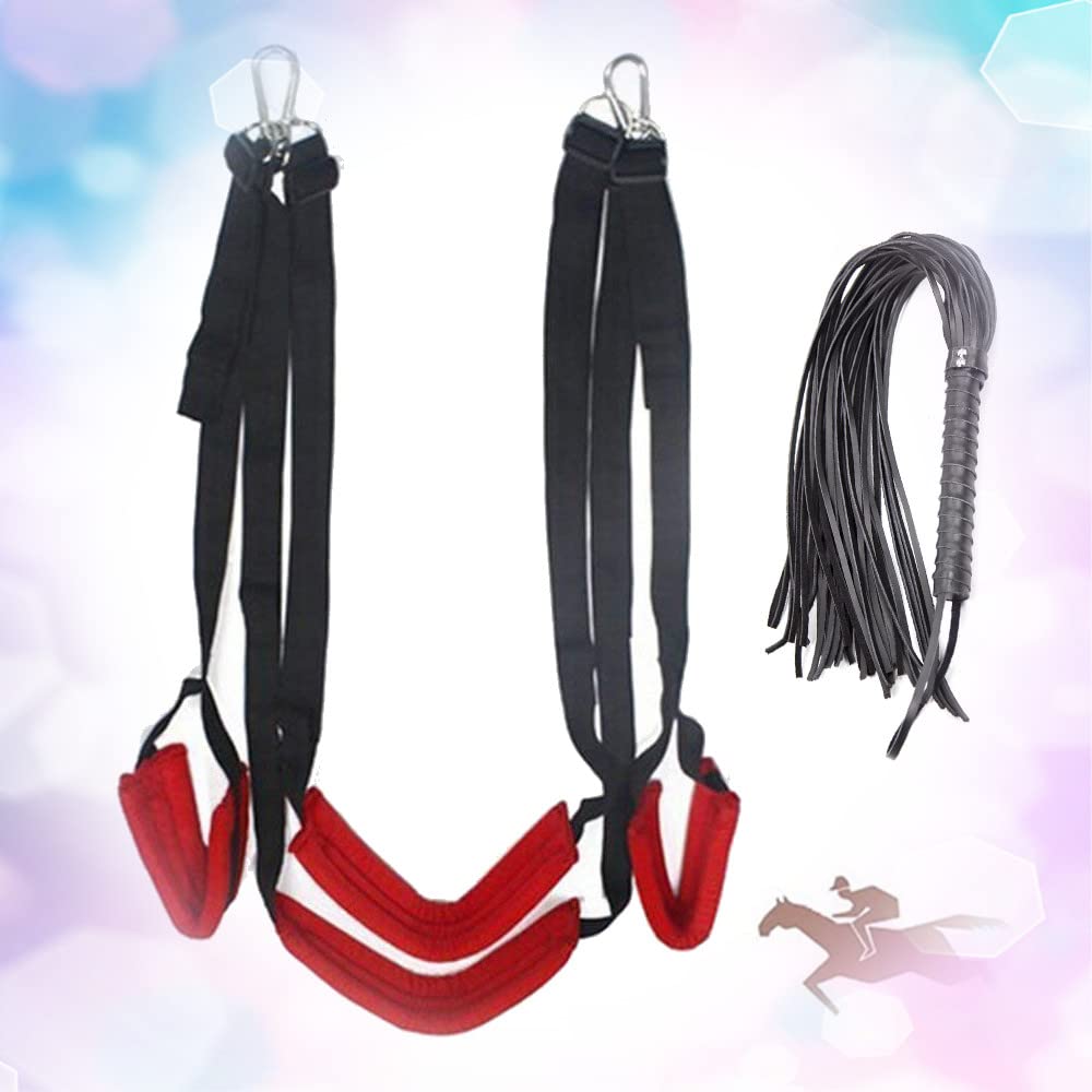 Swing giratorio ajustable de 360 grados y látigo de cuero exótico 3