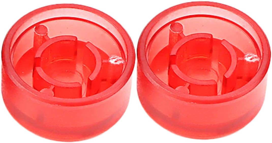 Red 2Pcs Replaceable Guitar Effect Pedal Topper Control Footswitch