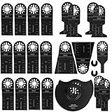 ShiU 23点セット マルチツール替刃 ブレード カットソー マルチツール用ブレード 互換 木材・釘・金属切断 先端工具セット 鋸刃互換 電動工具アクセサリー 替刃セット 日立 マキタ BOSCH ボッシュ等多機種対応