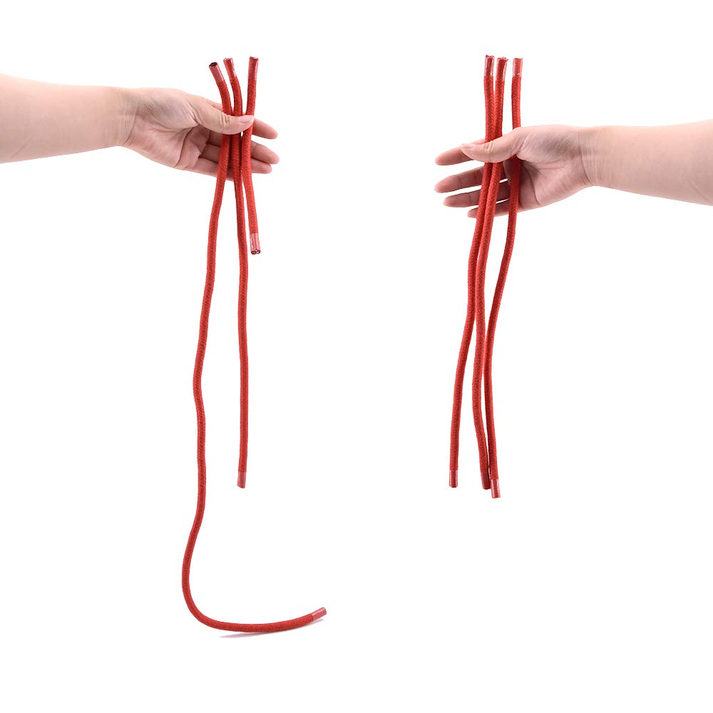 MOMOMAGEThree Rope Magic Tricks Funny Ropes Magic Props for Magicians Close up Magic Illusion Stage Magic Rope Illusion Gimmick Easy to Do Magic Shows (Red)