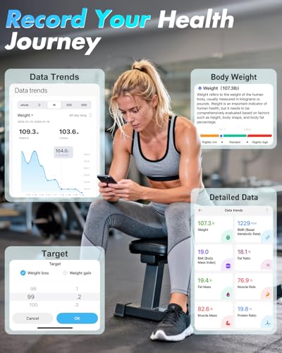 50% Off INSMART Smart Body Weight Scale with Bluetooth & App Sync