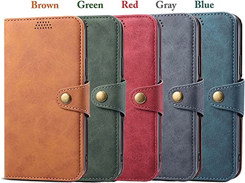 Étui portefeuille iPhone 14 clapet aimanté housse cuir synthétique marron - 3