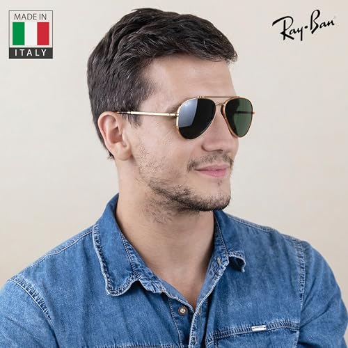 Image of Ray-Ban RB3625 NEW AVIATOR Pilot Shaped Sunglasses for Men & Women with Official RAYBAN Eyewear Kit