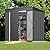 Gizoon 6' x 4' Outdoor Storage Shed with Double Lockable Doors, Anti-Corrosion Metal Garden Shed, Waterproof Shed Outdoor Storage Clearance for Backyard Patio Lawn-Dark Gray