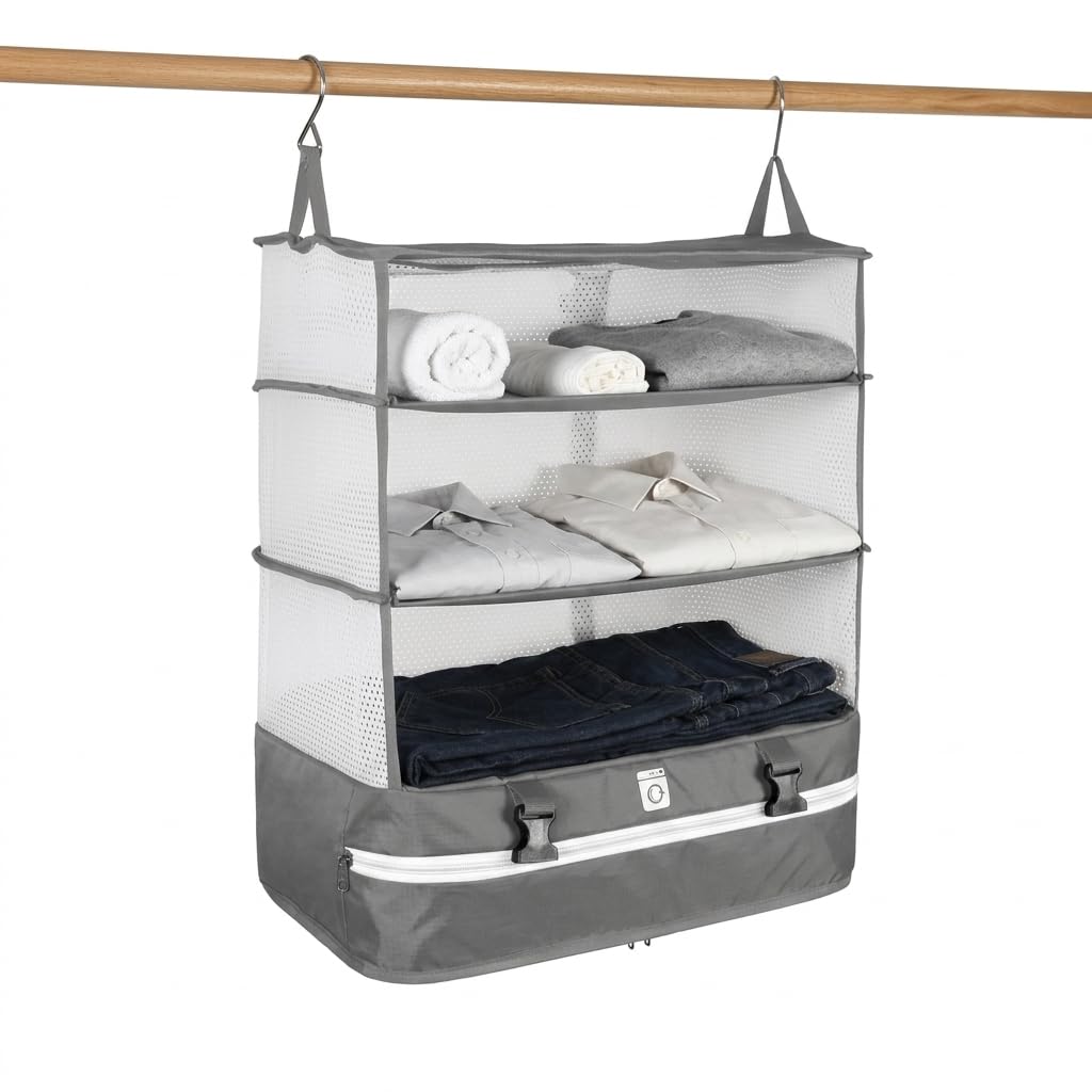 The HangerStore Hanging Travel Organiser Suitcase Organiser Travel Wardrobe