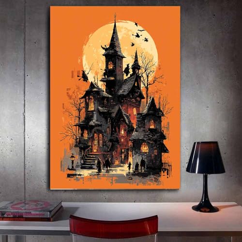 Affiche Halloween Dark Academia pour sublimer votre bibliothèque