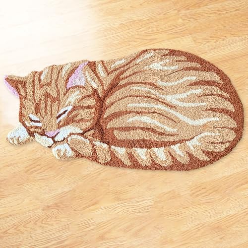Tapete Decorativo en Forma de Gato 35 x 17 Pulgadas miniatura 1