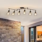 6-Light Black Track Lighting Fixtures Ceiling Modern Farmhouse Track Lighting...