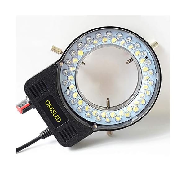 FangWWW Mikroskop-Lampe, Einzelzylinder, Stereo-Mikroskop, Ring-Lampe, integrierter LED-Ring, Lichtquelle, Helligkeit… – Bild 3