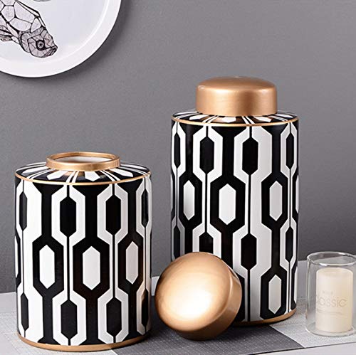 Keramische Vaas Woonkamer Wijnkast Thuis Tv Kast Entree Aanrecht Vaas Gedroogde Bloem Simulatie Bloem Decoratie Vaas 32x17x17 Cm, 27x17x17 Cm, 2 Stks - Afbeelding 5