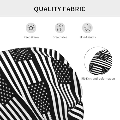 The Black American Flag Children Hip Hop Knitted Hat Kids Elastic Leisure Knit Cap Warm Sleep Beanies3