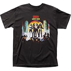 T-shirt Kiss- Love Gun Album Cover M – Noir - Les Beatles, Paul McCartney, John Lennon, RIngo Starr, George Harrison