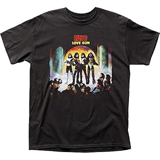 T-shirt Kiss- Love Gun Album Cover M – Noir - Les Beatles, Paul McCartney, John Lennon, RIngo Starr, George Harrison