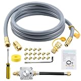 Propane to Natural Gas Conversion Kit for Grill Compatible with weber genesis, genesis II, spirit and spirit II etc,10FT 1/2' Natural Gas Conversion Kit with Regulator for weber Grills