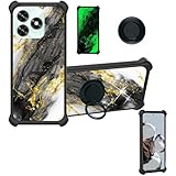 Kinetijy Funda Compatible para Honor X5c Funda Case Carcasa Soporte Cover [con 9H Dureza HD Protector Pantalla] PC + Silicona Soporte JSH-HDL