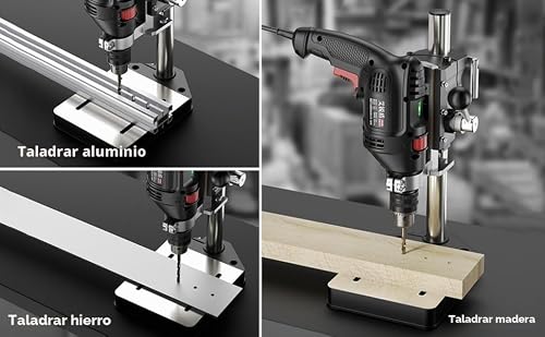 Miniatura 4 de Soporte De Prensa De Taladro Manual,Banco De Trabajo De Prensa De Taladro De Mesa,Soporte De Perforación Ajustable,Soporte De Mesa Eléctrico,Herramienta De Reparación Con Base De Aleación Aluminio