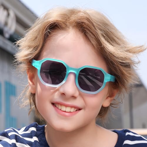 EYEBUDDY Kids Sunglasses for Boys Girls,Toddler Polarized Sun Glasses for Age 6-8, Folding UV400 Protection Children Shades3