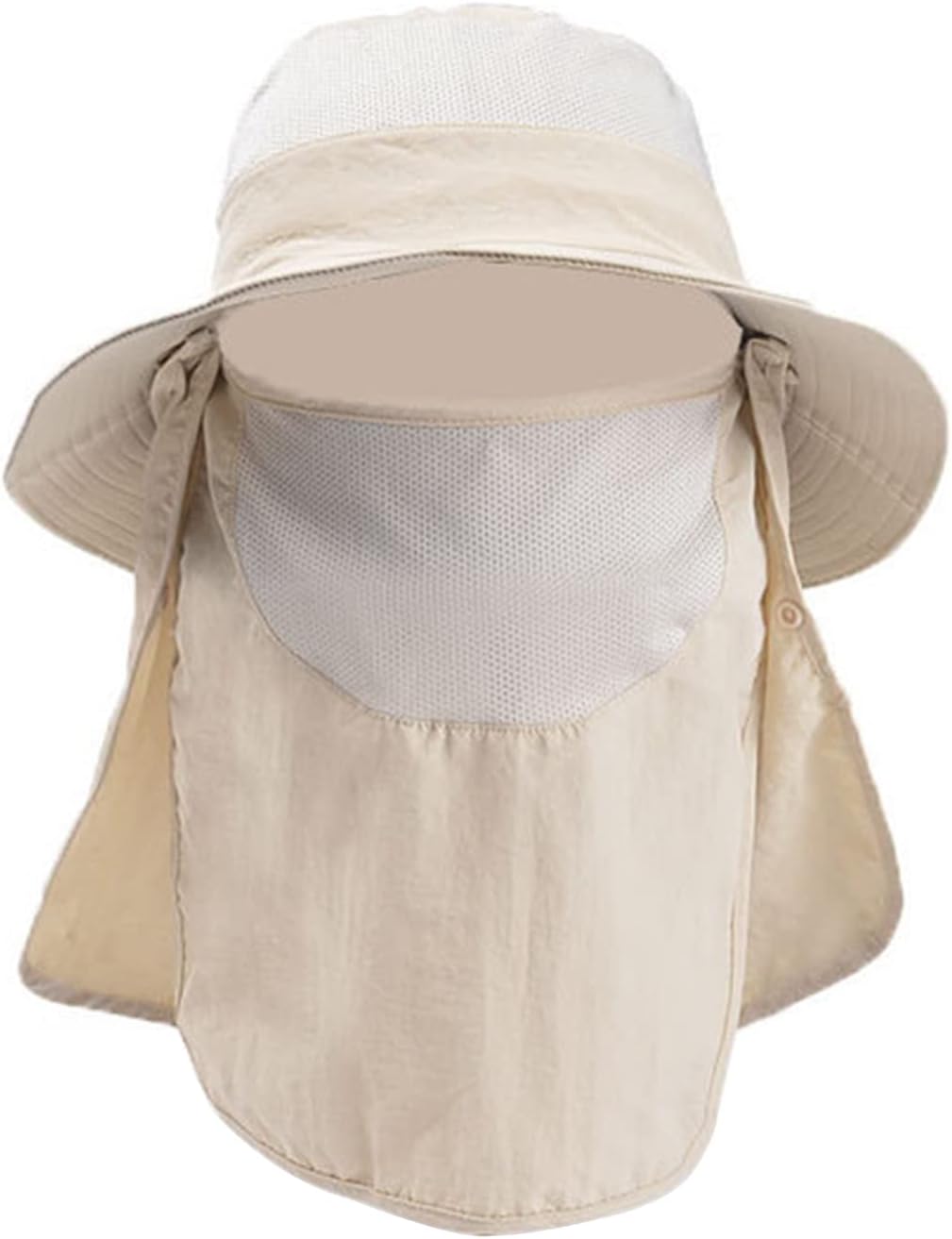 RYAPProtection Fishing Hat for Men & Women Outdoor Summer Sun Protection Wide Brim Hat with & Neck Flap Foldable for Motorcycling Hiking Fishing Camping Traveling