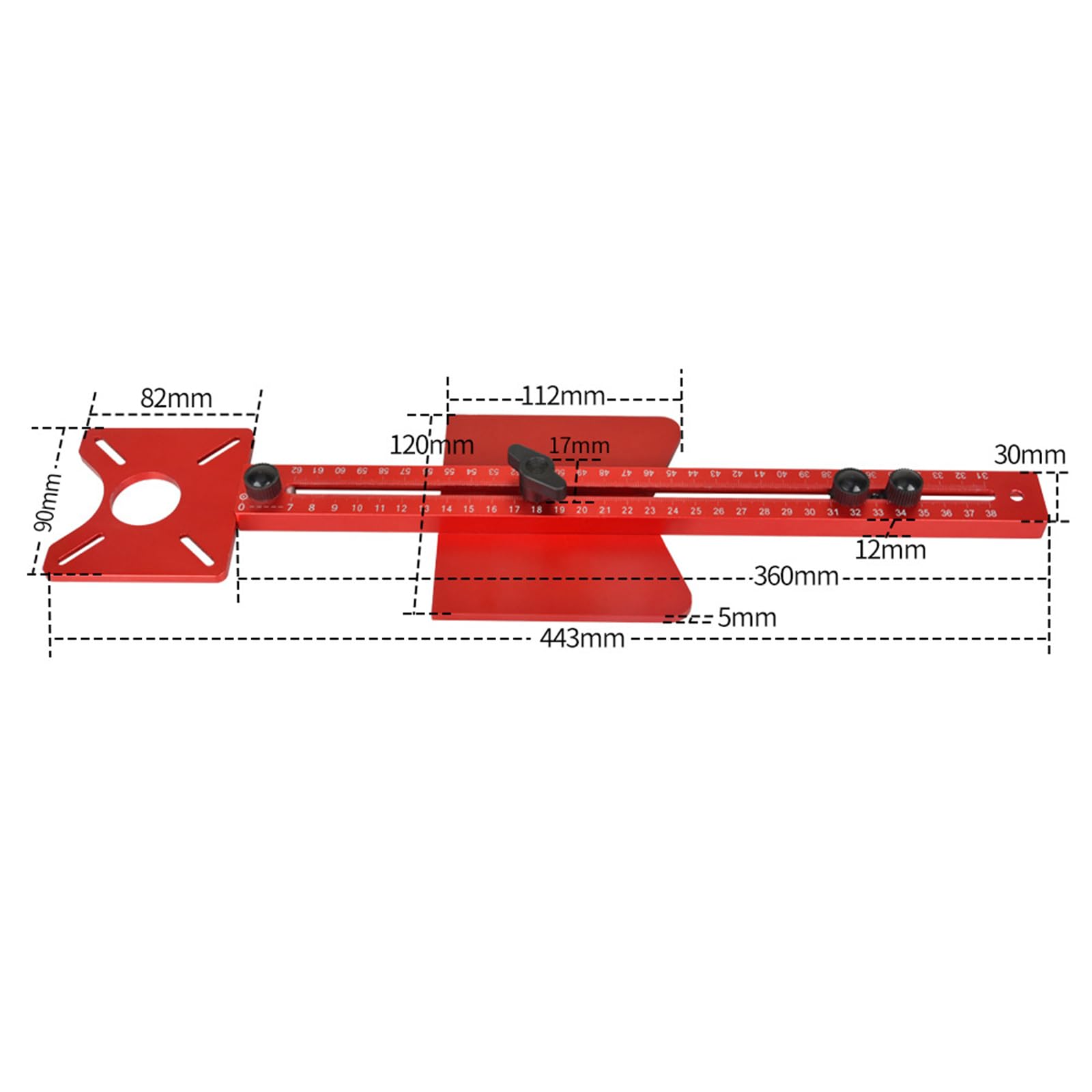 Soporte de fresado de enrutador, herramienta de precisión ajustable para ranurado recto, corte y doblado, diseño portátil