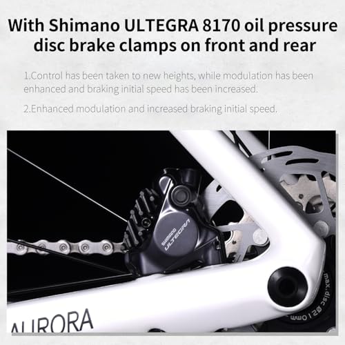 SAVADECK Carbon Siber Road Bike, 24 Speeds Shifting Road Bicycle with Shimano Ultegra Di2 8170 Groupset, Carbon Race Bike with Carbon Frame and Carbon Wheelset Disc Brake for Adult(Black,44cm)