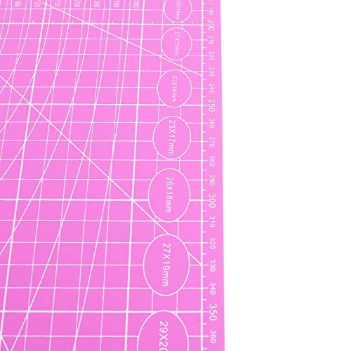 YINETTECH A3 Antislip Snijmatten 2 Kanten Snijden Gedrukt Boards Zelf Healing Roze 45x30 cm A3 Snijden Pad voor Quilten… - Image 3