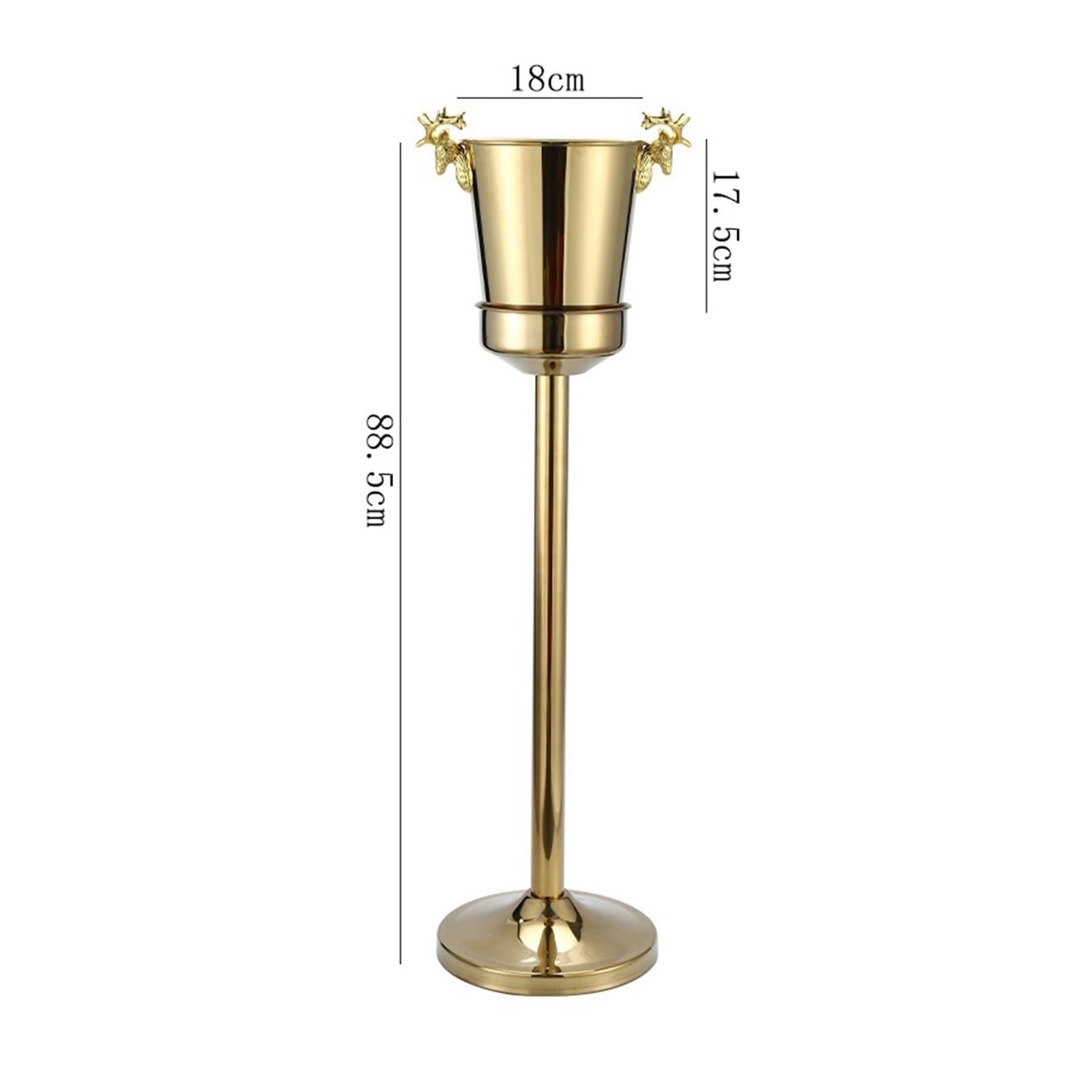 Cubo de Hielo Cubitera de Acero Inoxidable con Soporte, Ideal for Vino, Cerveza, Karaoke, Bares, barbacoas, Fiestas y Bodas Enfriador Vino | Medio