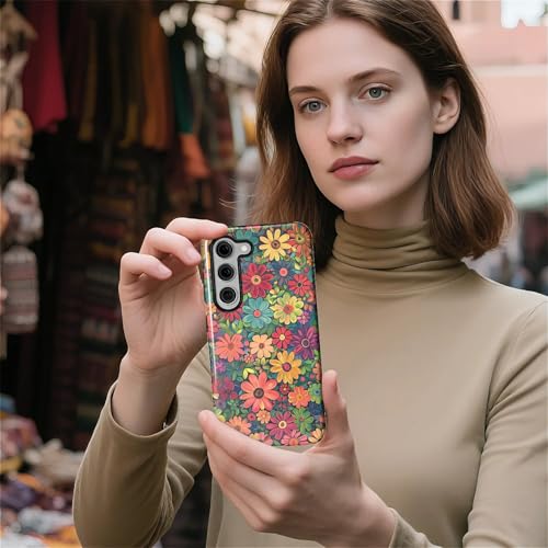 Coque Samsung S24 Plus fleurs rouges antichoc rigide - 7