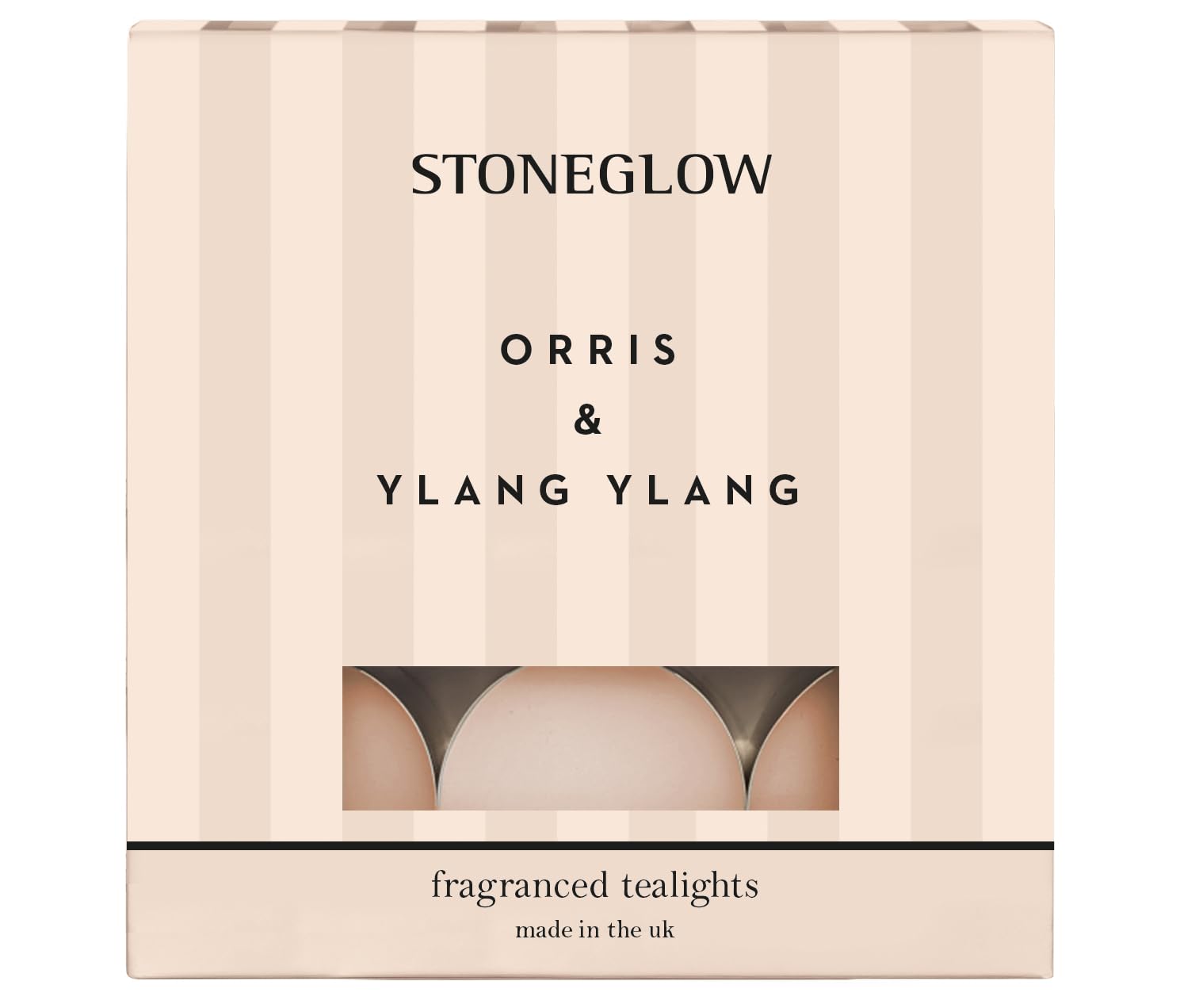 Stoneglow Peach Modern Classics Collection - Orris & Ylang Ylang - Scented Tealight Candles (37 X 22Mm) 180G