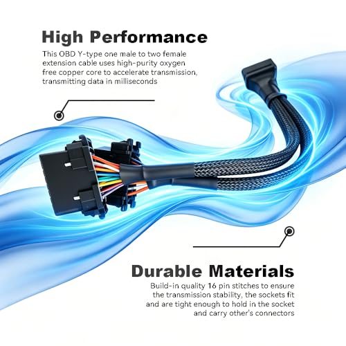 Cable OBD2 conector Y de 30 cm para mantener GPS y diagnosis conectados 3