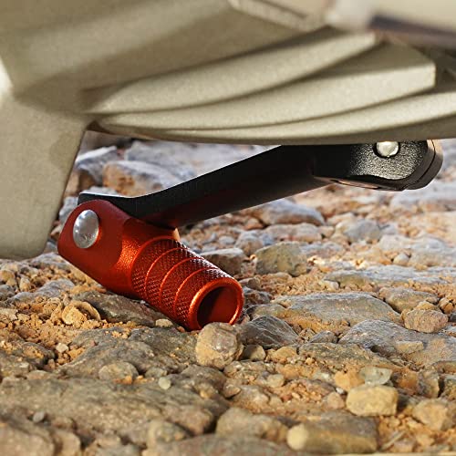 WATODAY CNC Klappbarer Schalthebel Motorrad mit L-Schlüssel für Kayo T2 T4 T4L TTR 125 Zonshen 250cc ATV Dirt Bike Pit Bike – 6061 Luftfahrt-Aluminium, Schwarz, Orange