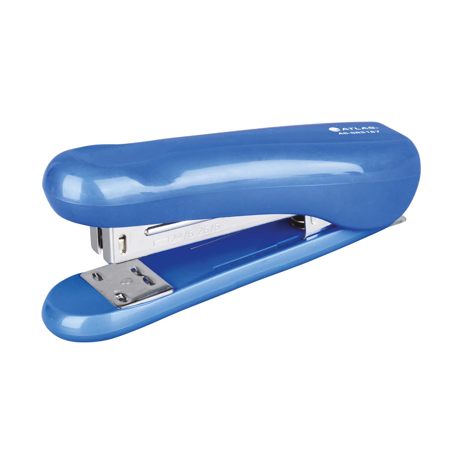 Atlas Half Strip Metal Stapler With Staple Remover (Blue)