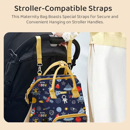 Image of StarAndDaisy Diaper Bag for Mothers for Travel /Diaper Bag, 28L Waterproof Baby Bag for Mother Travel with 15 Multipurpose Pockets