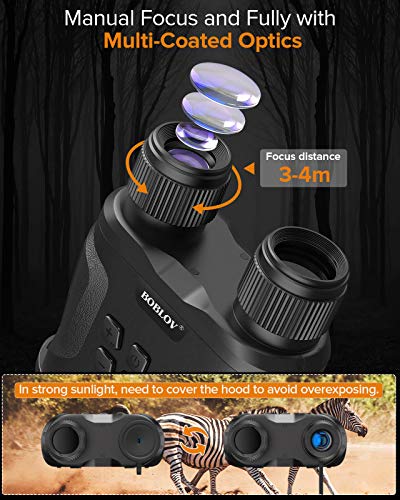 New Mould Night Vision Goggles, Night Vision Binocular,1080P@20fps Video Full Dark/Low Light Night Vision, Extra 32GB and SD Card Reader, 850nm Infrared Light, Large Field of Vision for Hunting