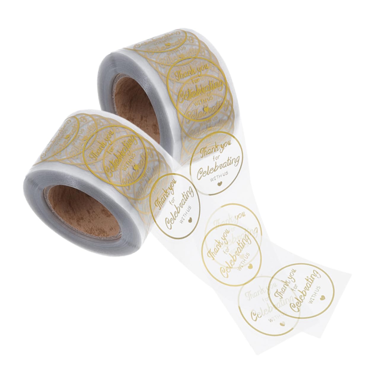 SHINEOFI 8rotoli Adesivi Trasparenti Per Confezioni Stickers Per Chiusura Decorazione e Etichette Adesive Per Scatole e Buste