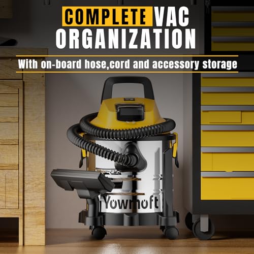 Image of 4 Gallon Cordless Shop Vac, Cordless Shop Vacuum Wet and Dry with 16 Kpa Strong Suction & Blower, Battery Powered Shop Vac for Car, Home and Garage (Tool Only)