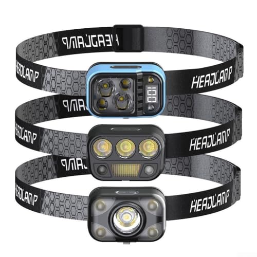Linterna frontal LED para camping y carreras nocturnas con ajuste de ángulo cómodo 2