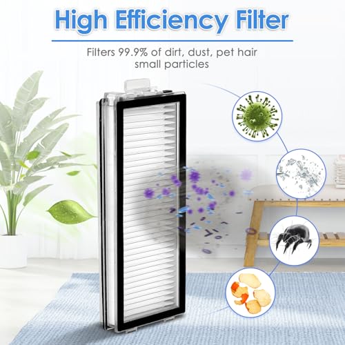 Image of (6 Pack) Qrevo Master HEPA Filters Compatible with Roborock Qrevo Master /Qrevo Slim Robot Vacuum, Canister Filters, Upright Filters, Vacuum Filter, Filters Accessories Kit, Replacement Parts