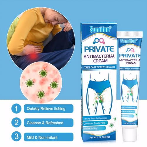 Private Antibacterial Cream for Men Women, 2PCS Antifungal Anti Ttch Cream Skin Soothing Ointment for Intimate Area, Quickly Relieve Itching, Deodorant, Antibacterial - Image 3